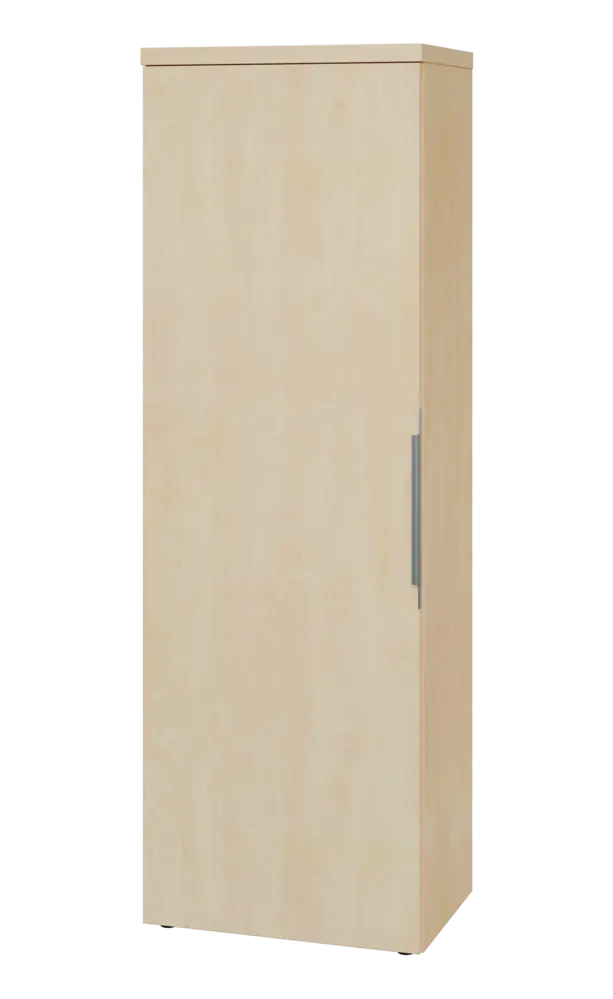 SISR 5 - 61 šatní skříň, 1-dveřová, výsuvné ramínko, levá, 1820x600x400, bříza světlá